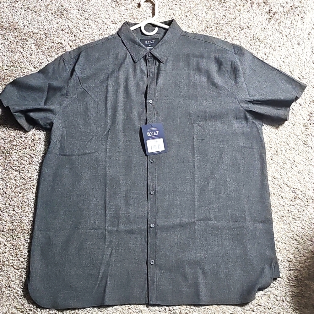 BYLT Men's Gray Button Up Shirt